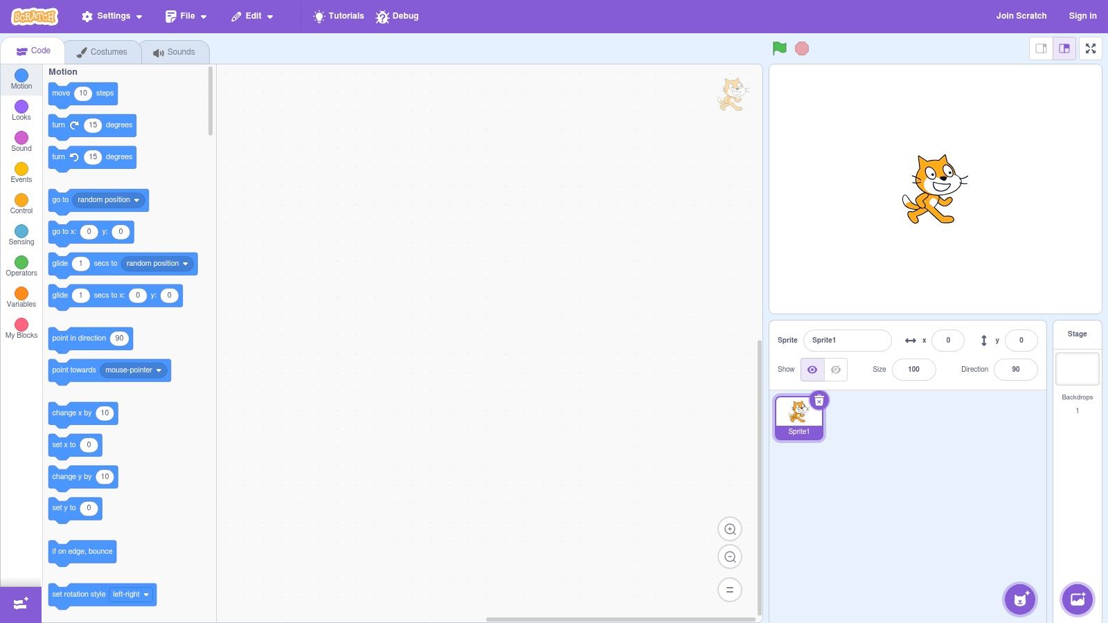 Screenshot from https://scratch.mit.edu/projects/editor/